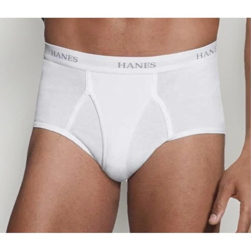 HANES‎ Tagless Briefs Mens XL White 7-Pack Ultimate Soft Breathable Full Cut